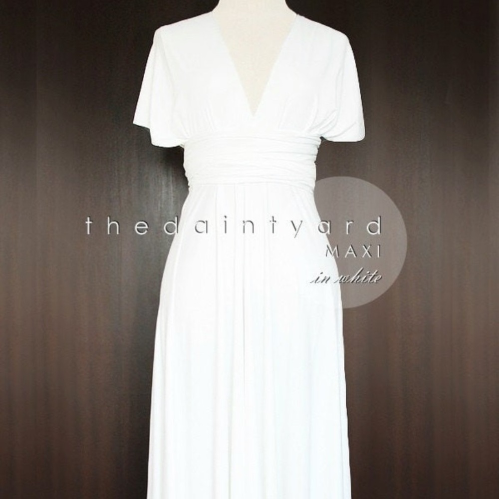 White Infinity Maternity Dress